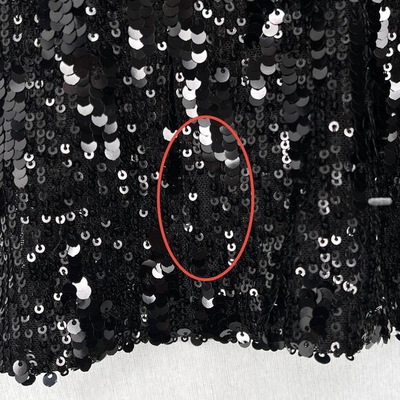 RAMY BROOKE Christine Sequin Pants Womens 4 Black Wide Leg High Rise Party NEW - Picture 13 of 16